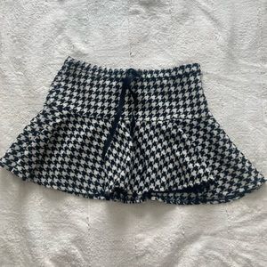 Zara Houndstooth Pleated Mini